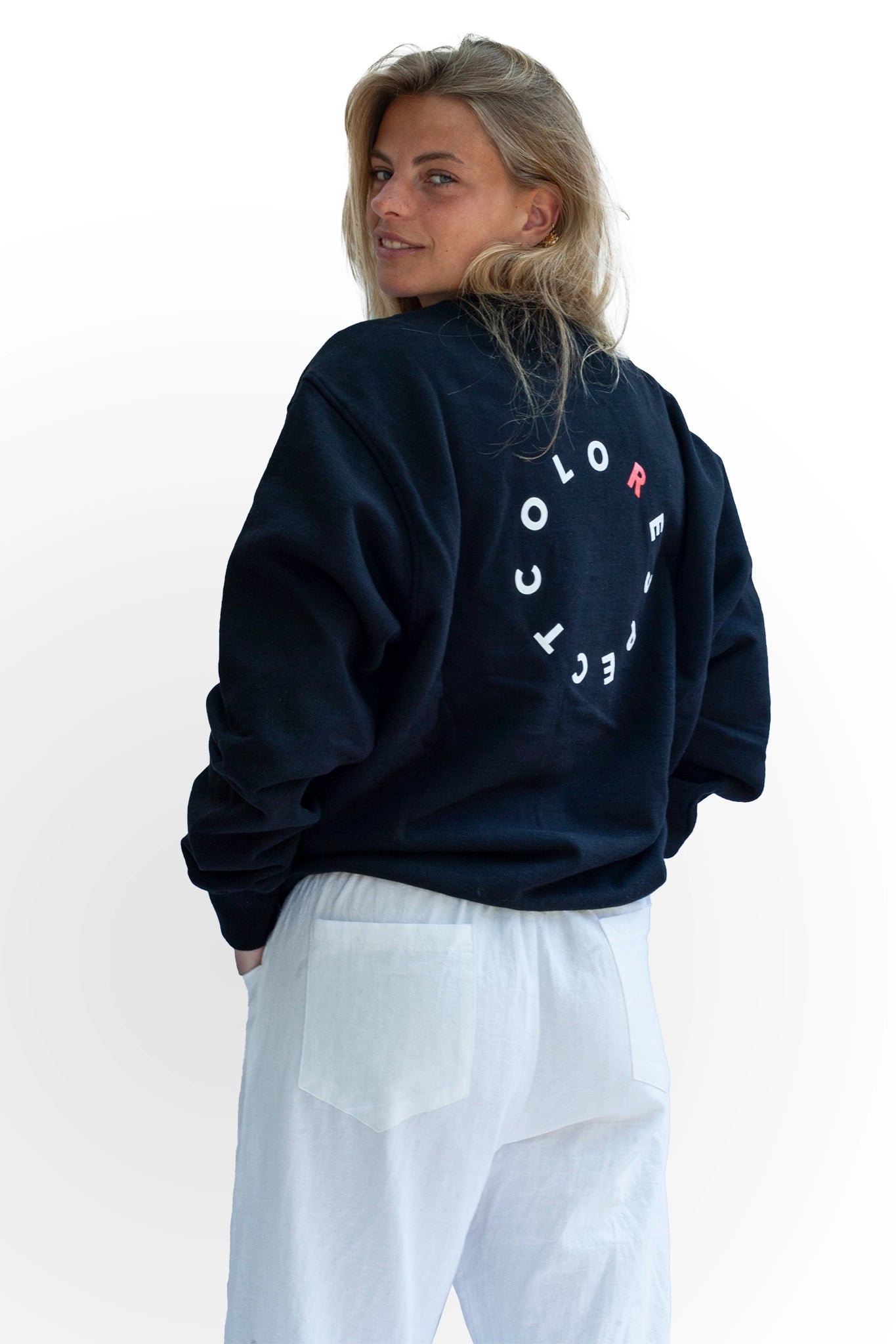 Cheetah Crew Neck Sweat Black