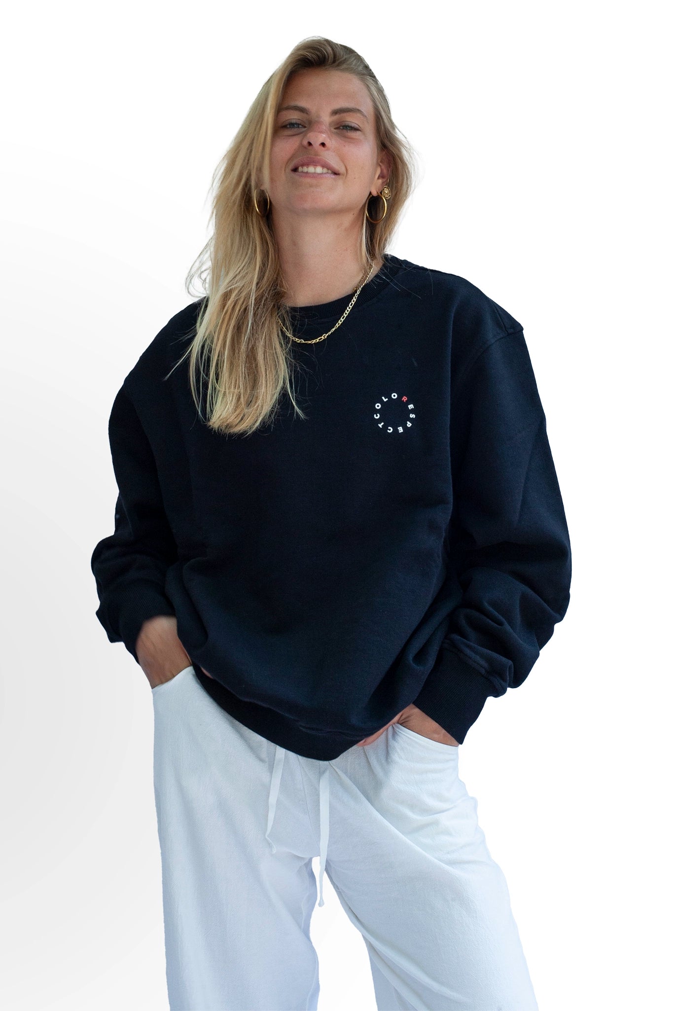 Cheetah Crew Neck Sweat Black