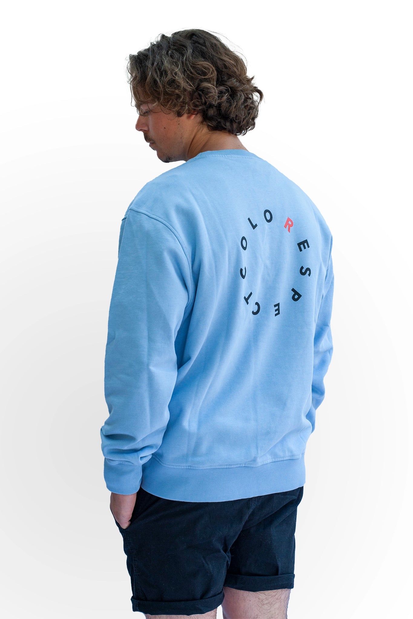 Cheetah Crew Neck Dusty Blue