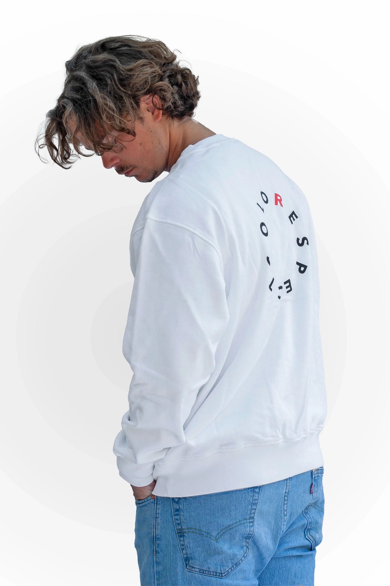 Cheetah Crew Neck Sweat White