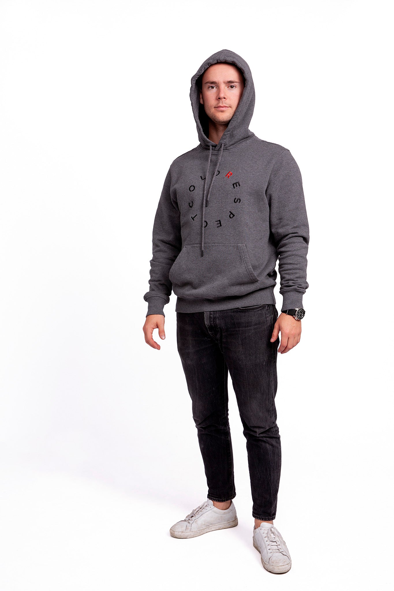 Elephant Hoodie Grey Melange