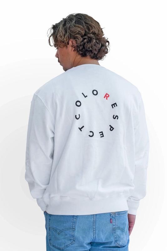 Cheetah Crew Neck Sweat White