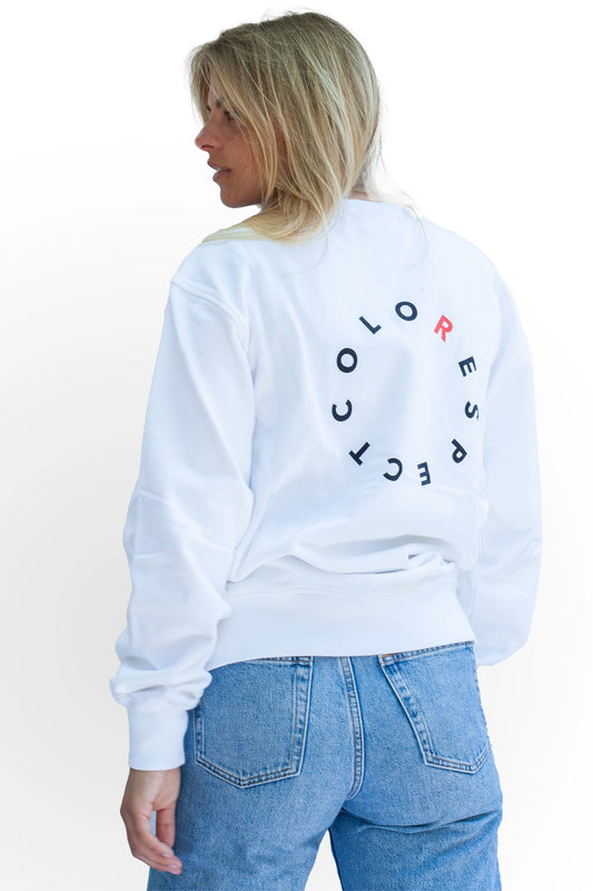 Cheetah Crew Neck Sweat White